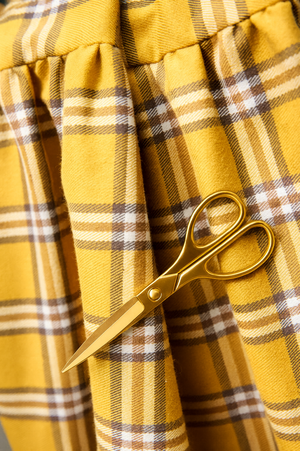 Gonna Franci Tartan Senape