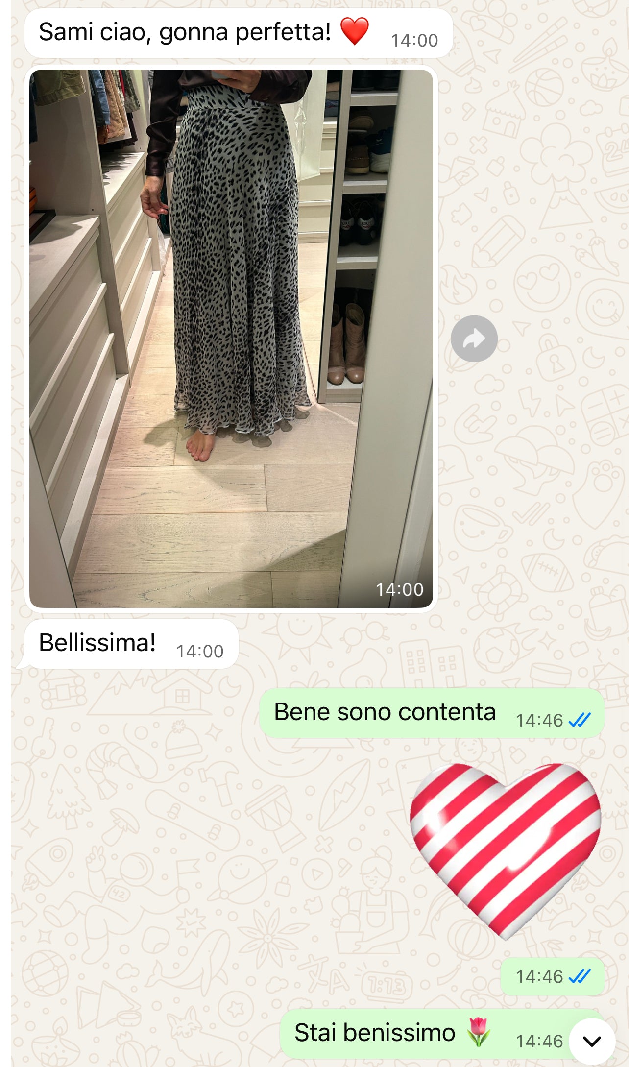 Gonna Malu’ Chiffon grigio scuro