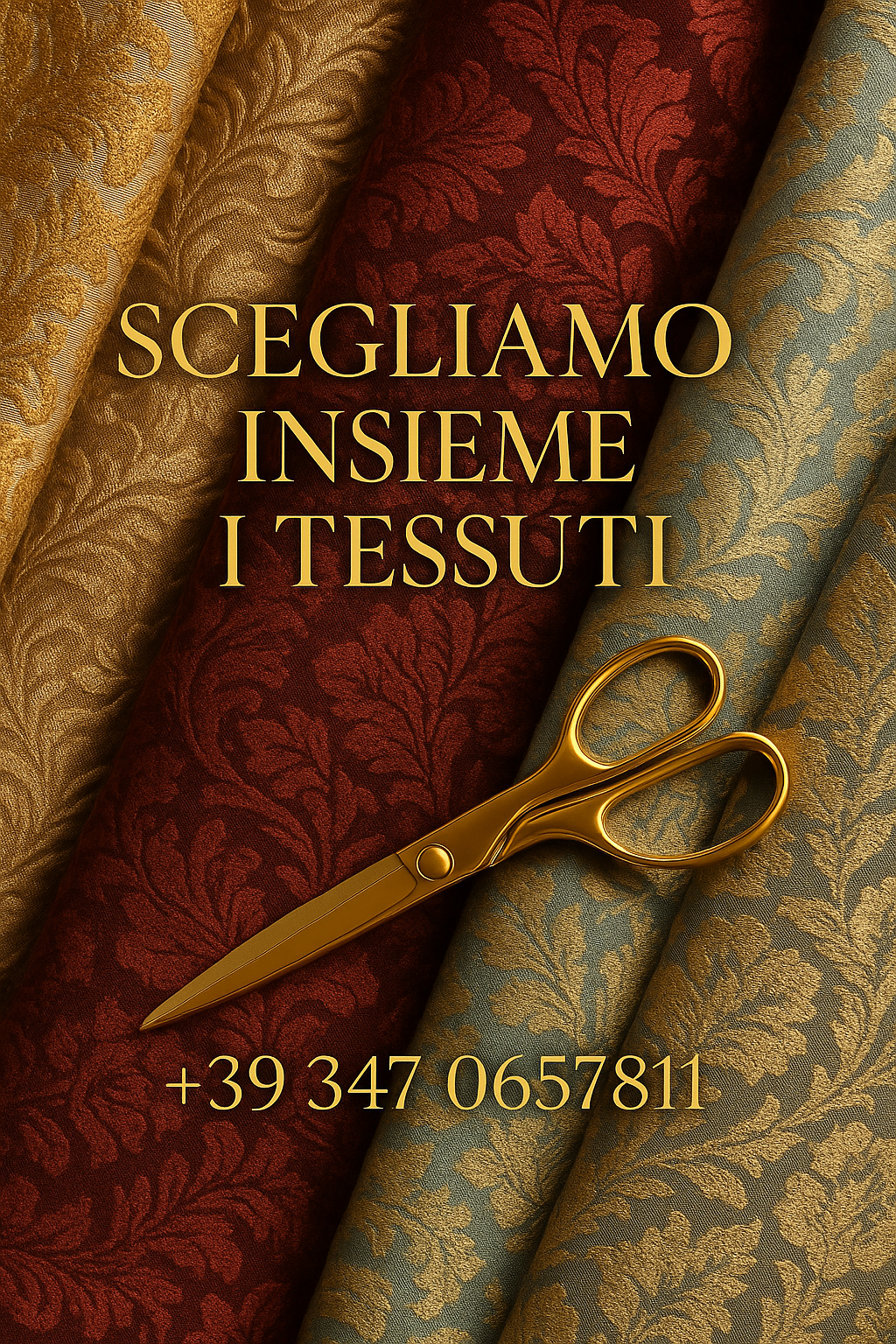 Gonna Paola Broccato Oro e Verde