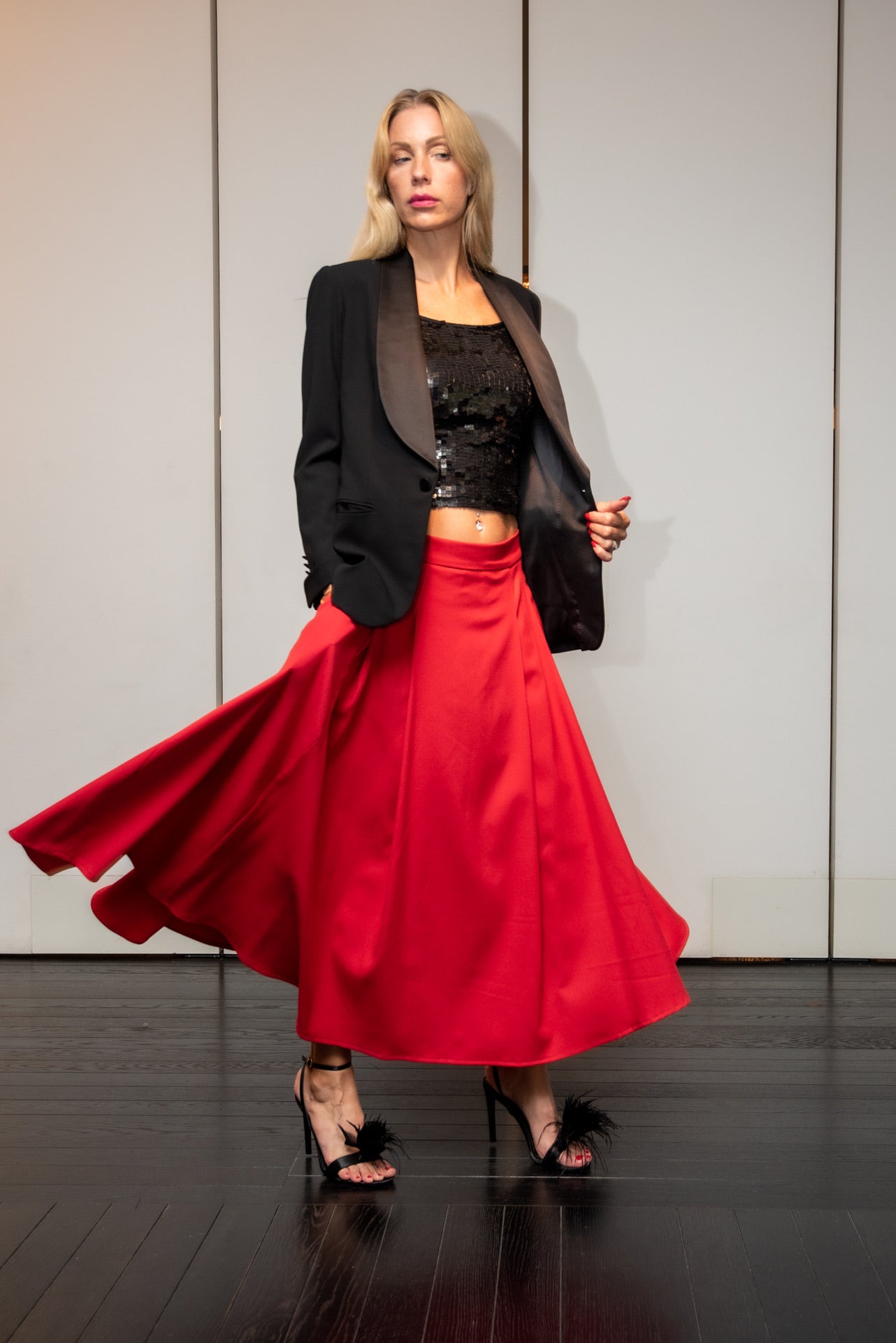 Gonna Luisa Cadi’ Rosso