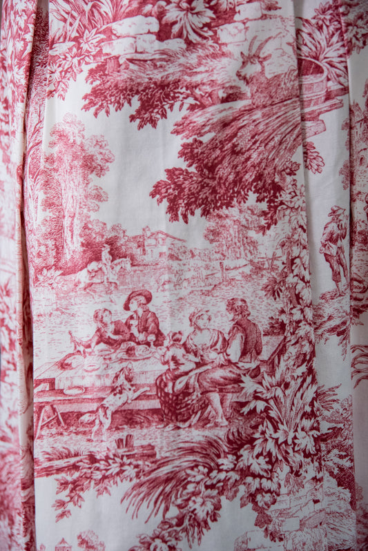 Gonna MINI ME Toile de Jouy rosso