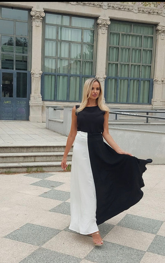 Gonna Malu’ Viscosa Bicolore Bianco e Nero