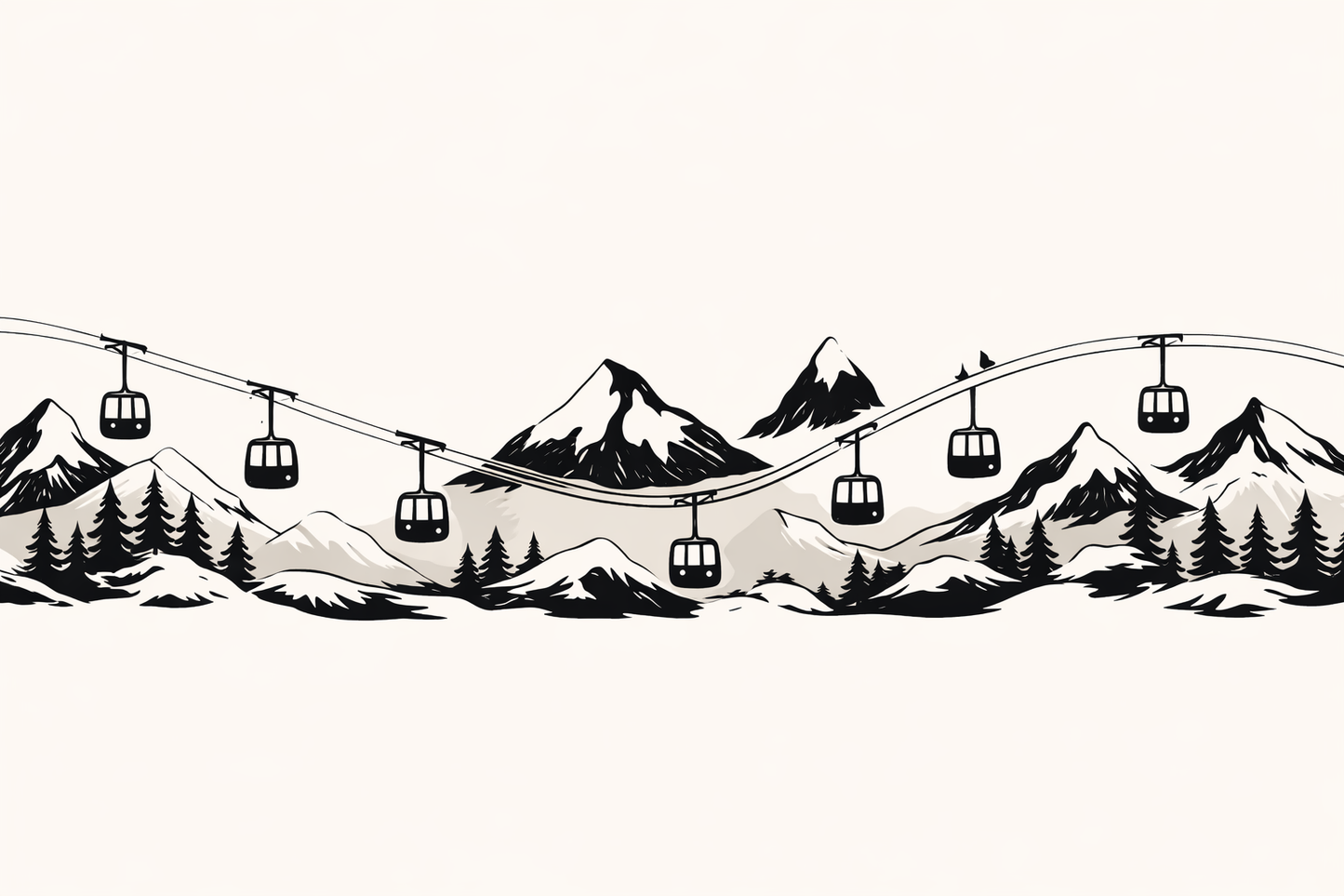 Gonna Monica in panno motivo Funivie