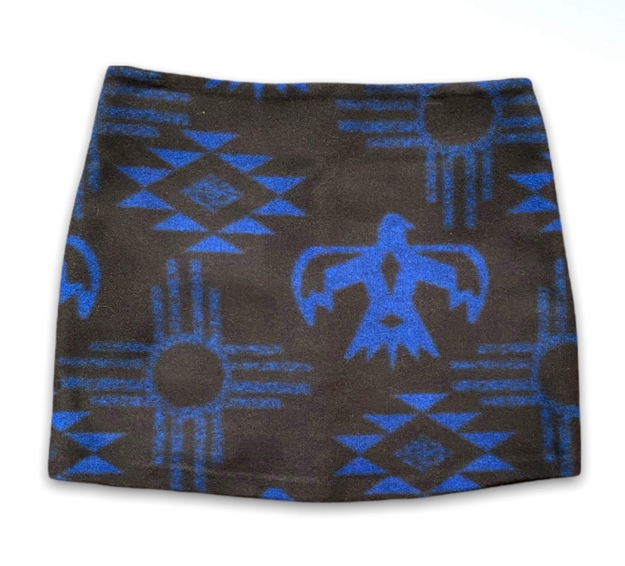 Gonna Monica in lana motivo aquile blu