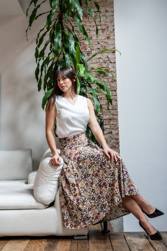 Gonna Malu’ in viscosa con fiorellini