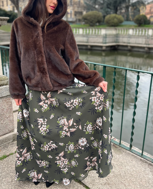 Gonna Malu’ Chiffon verde oliva