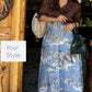 Gonna Toile de Jouy Valentino raso di cotone Azzurra