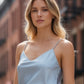 Top Spalline Sottili in Satin