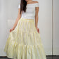 Gonna Franci Organza Ricamata Giallo