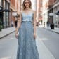 Gonna Valentina pizzo azzurro