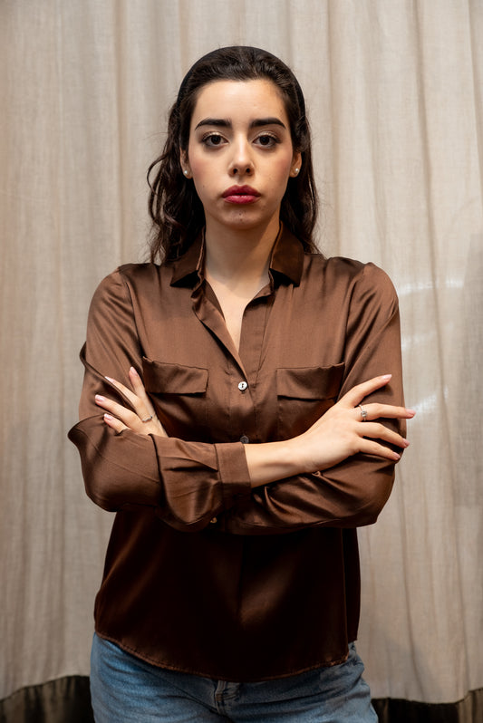 Top modello MILANO in seta Strech