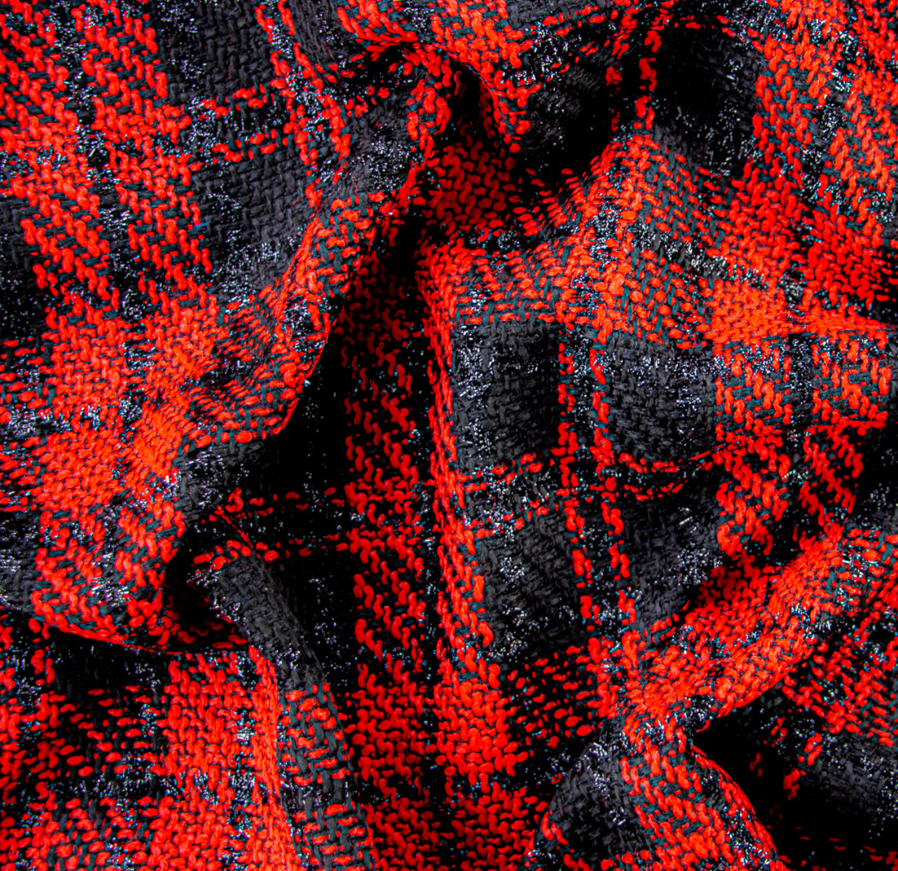 Gonna Valentina Corta Tweed Nero e Oro