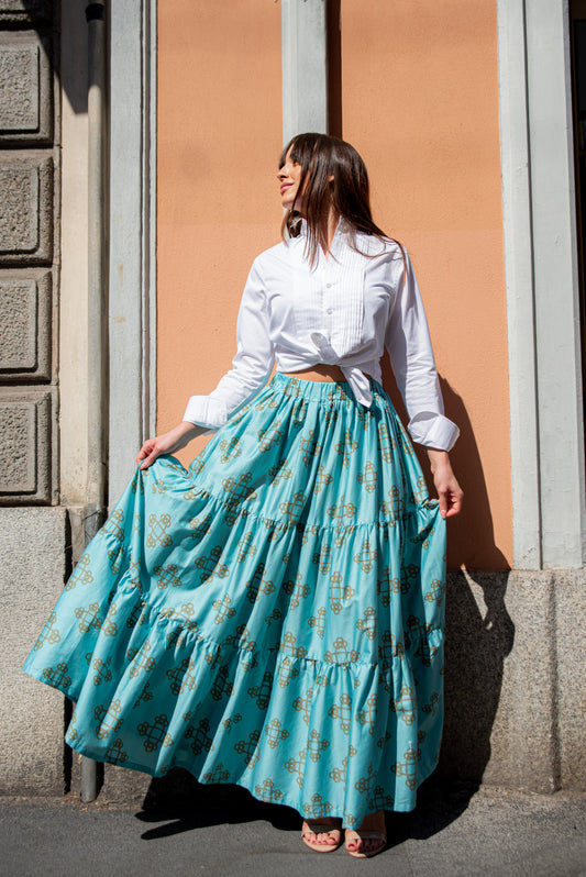 Gonna Franci Catene Cotone Tiffany