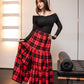 Gonna Franci Tartan Scacchi Rosso