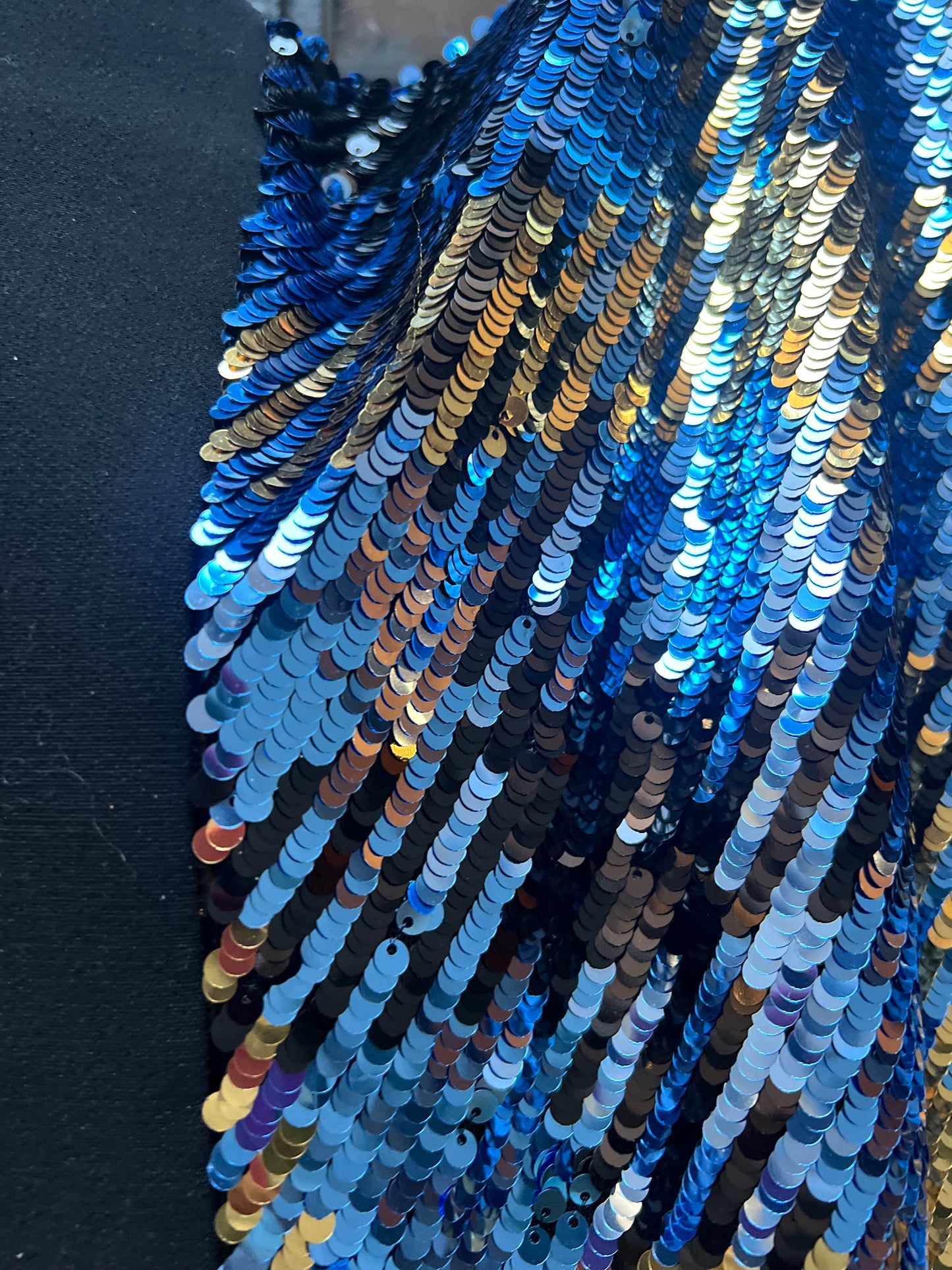 Gonna Monica Paillettes Turchesi a scacchi