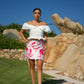 Top in Cotone con Volant e Spalle Scoperte