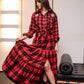 Gonna Franci Tartan Scacchi Rosso