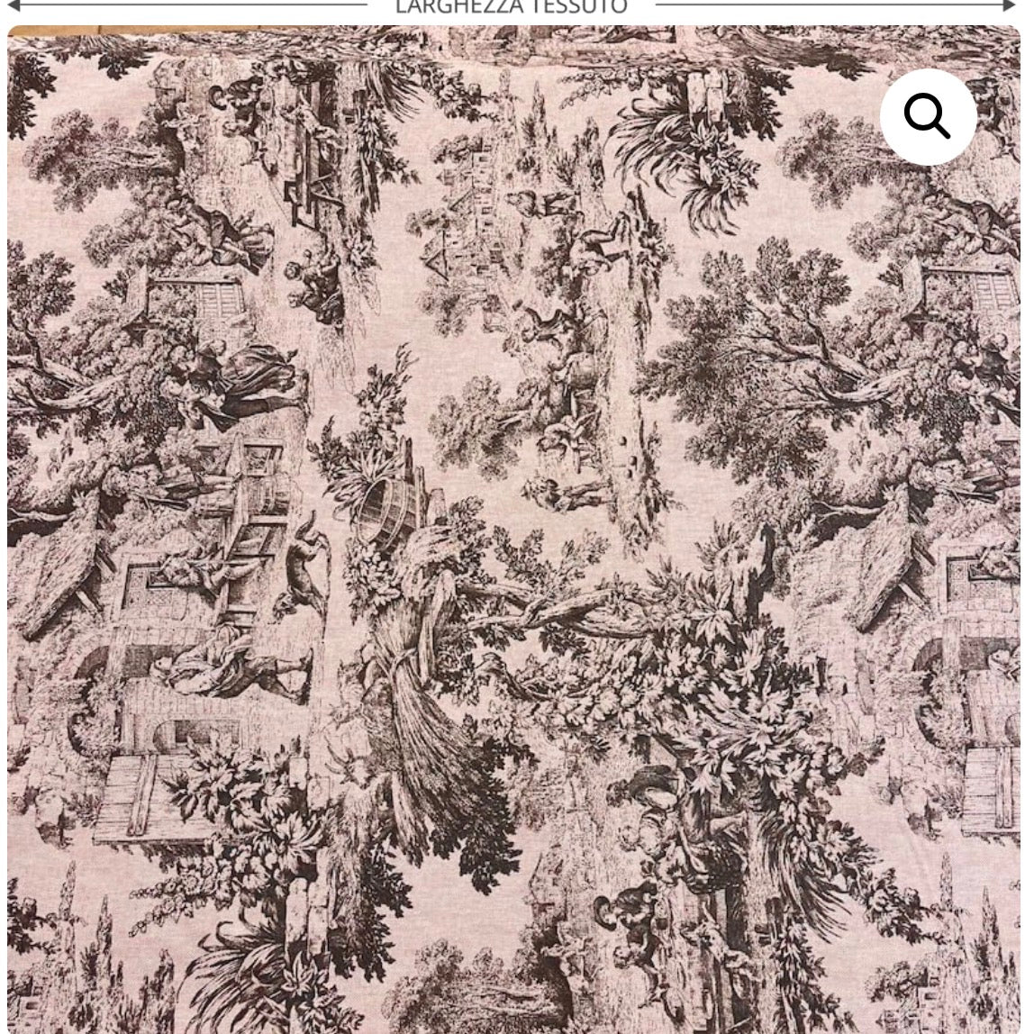 Gonna Toile de Jouy Azzurro Cielo