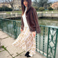 Gonna Valentina Tessuto Douchesse Catene Crema