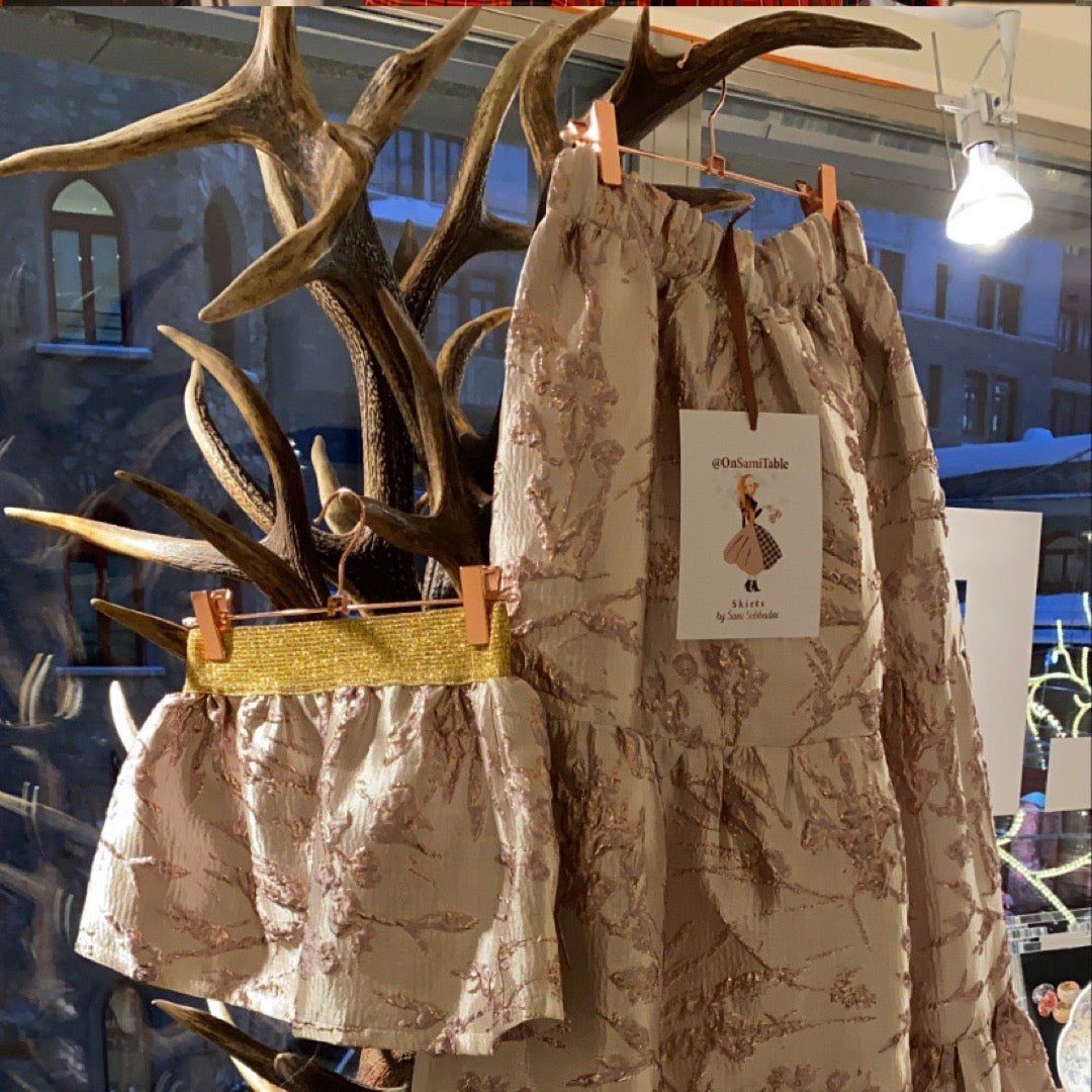 Gonna Franci Broccato e Gonna Bimba Mini Me