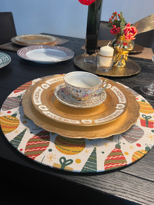 Sottopiatti motivo palle di Natale