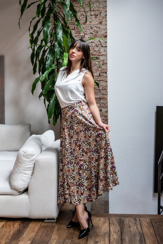 Gonna Malu’ in viscosa con fiorellini