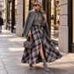 Gonna Antonia tartan grigio