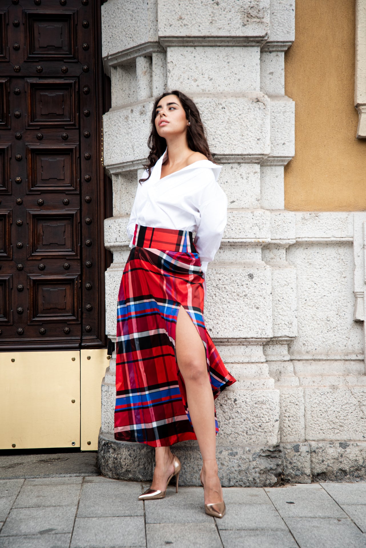 Gonna Antonia Scozzese rossa