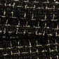 Gonna Valentina Corta Tweed Nero e Oro