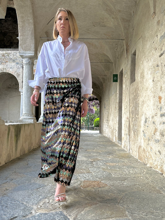 Gonna Giorgina  Paillettes Arlecchino