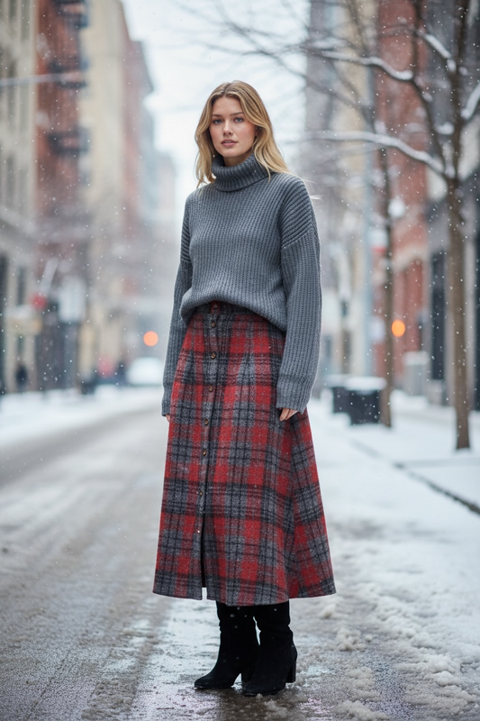 Gonna Miriam in Alpaca a Quadri