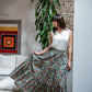 Gonna Franci Cotone Liberty Verde