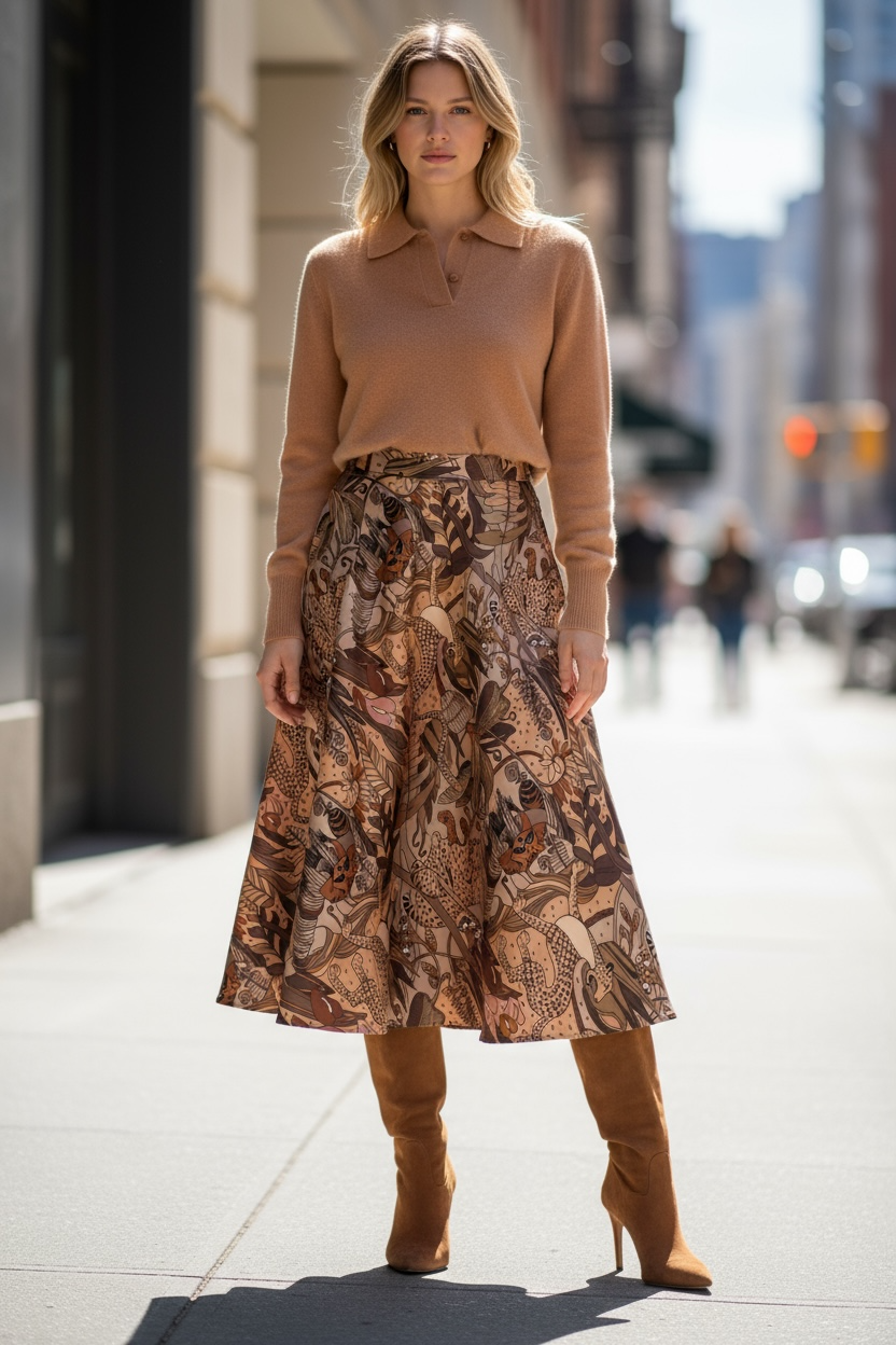 Gonna Valentina Savana tessuto panno