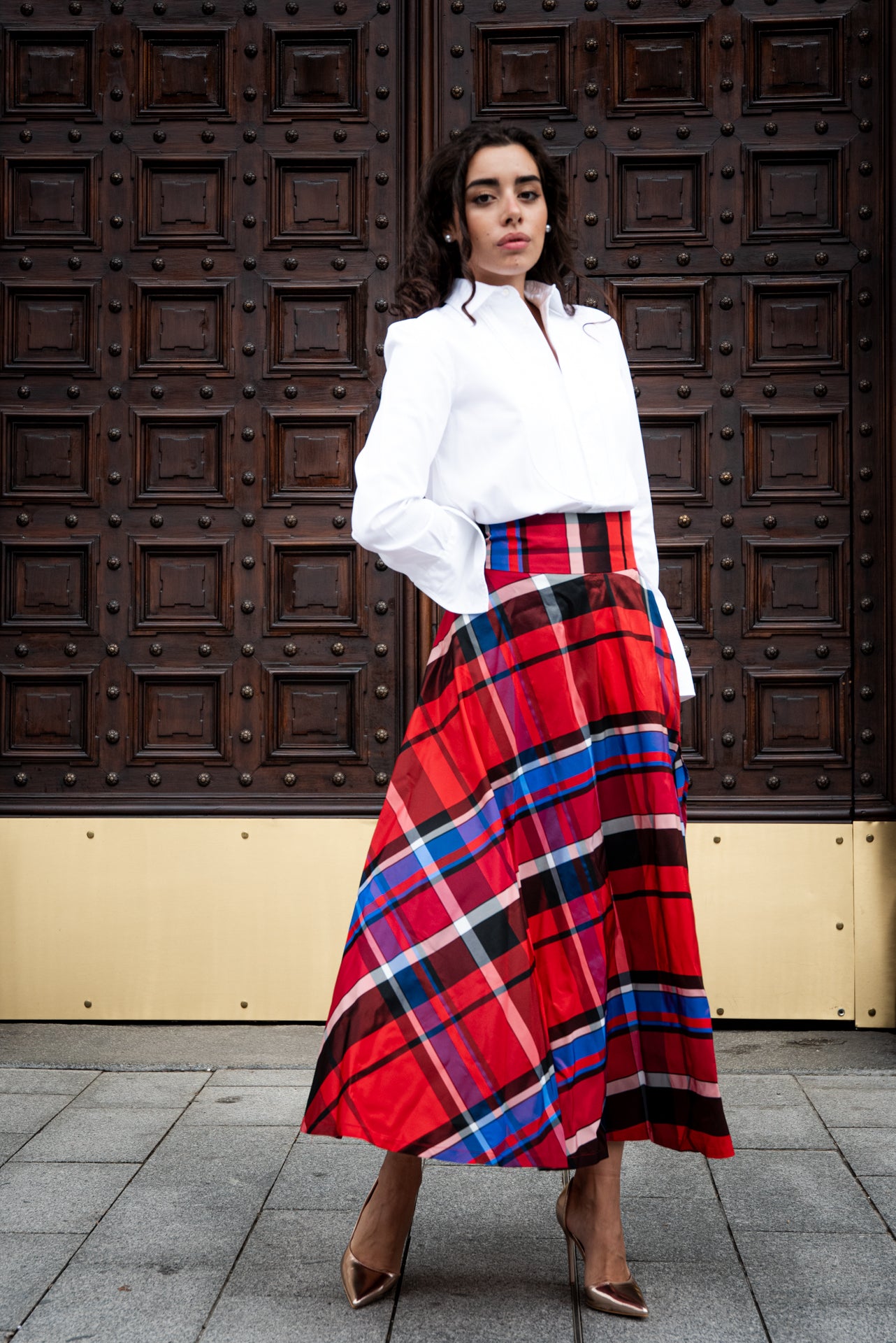 Gonna Antonia Scozzese rossa