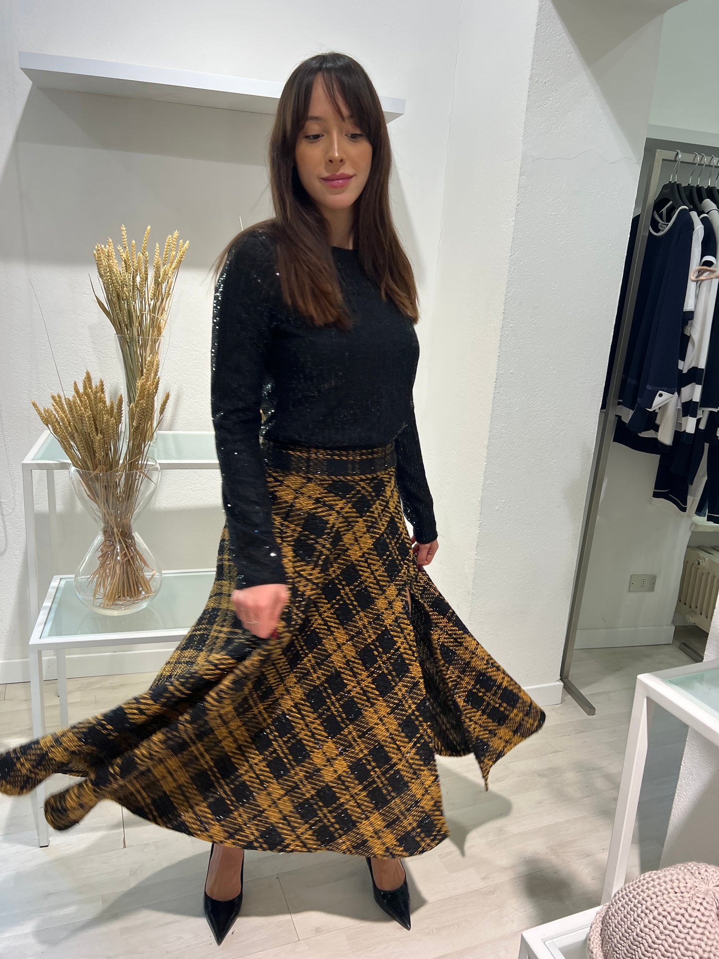 Gonna Valentina Tweed scacchi