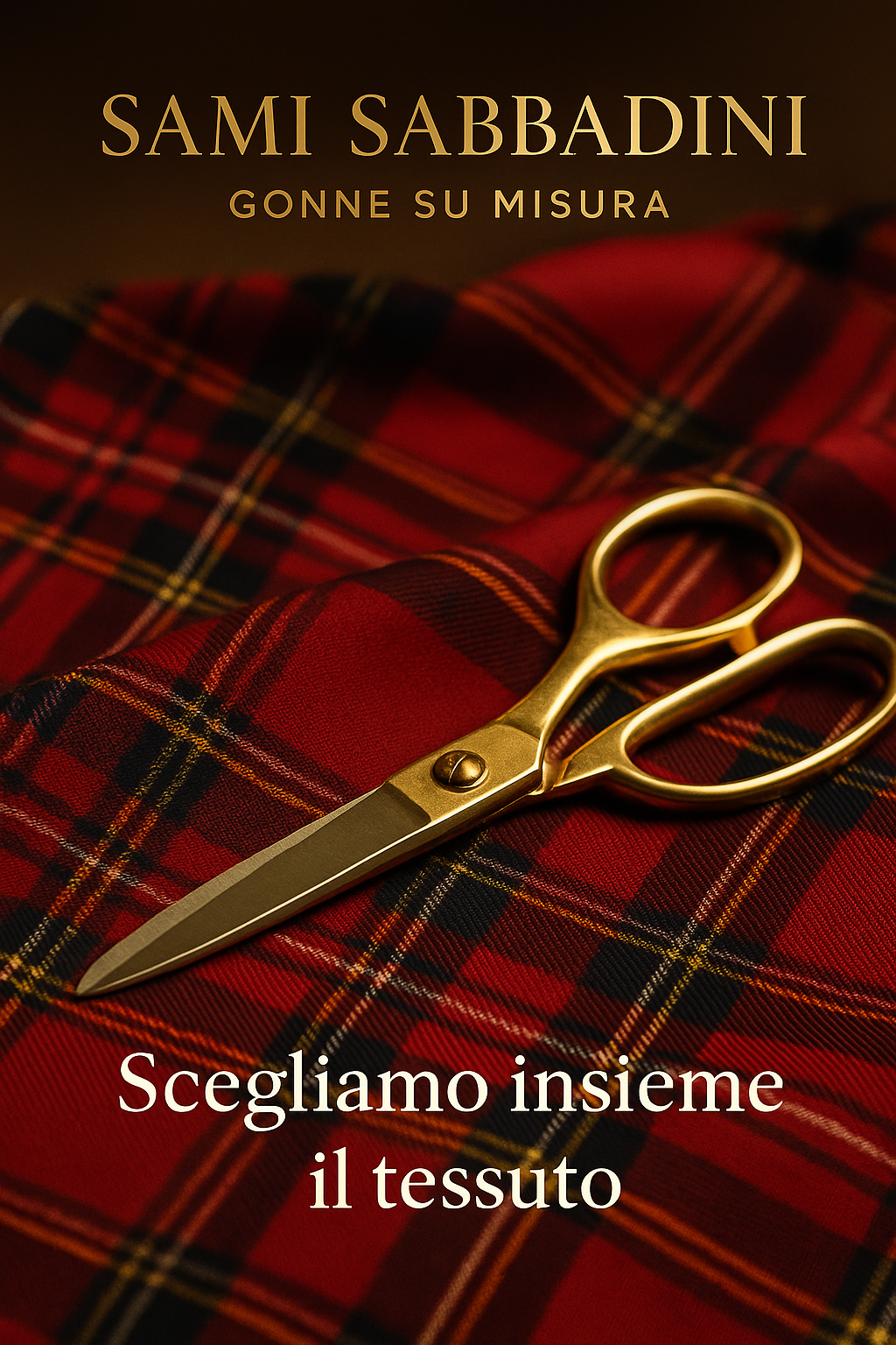 Gonna Antonia tartan rosso e nero