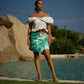 Gonna Monica Fiori Verde