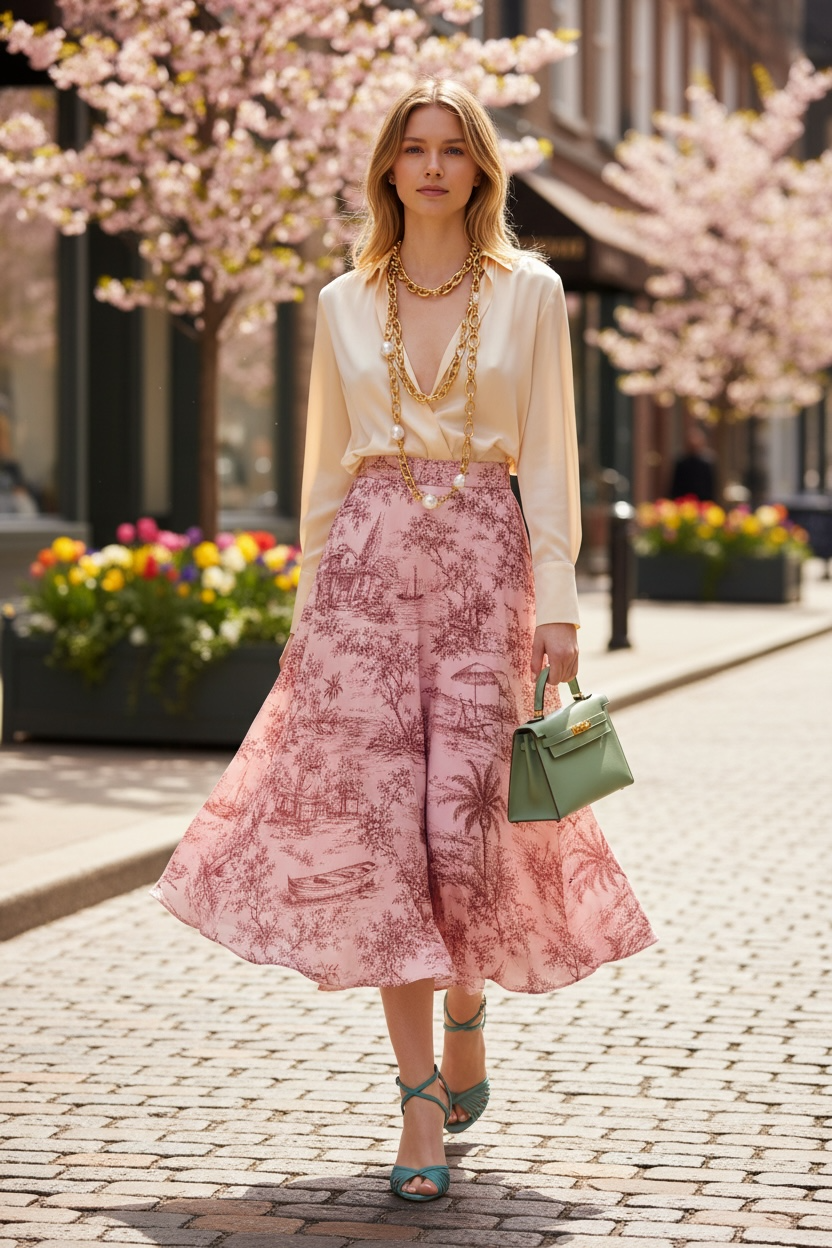 Gonna Malù Summer Toile de Jouy