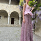 Gonna Valentina Paillettes e Cristalli LUXURY EDITION malva