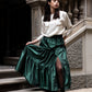 Gonna Franci Taffeta’ Verde Bosco