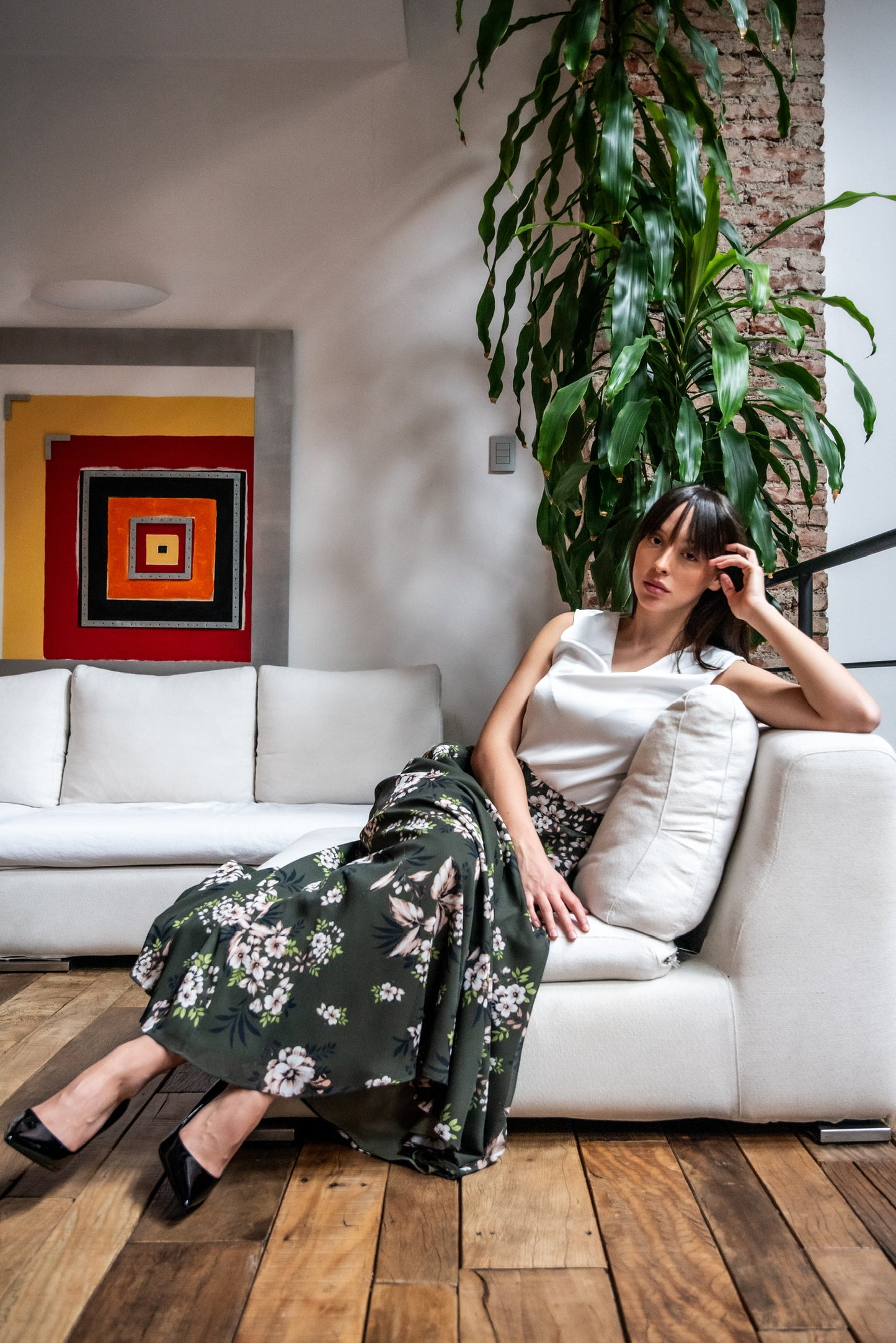 Gonna Malu’ Chiffon verde oliva