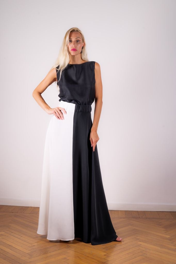 Gonna Malu’  Viscosa Bicolore Bianco e Nero