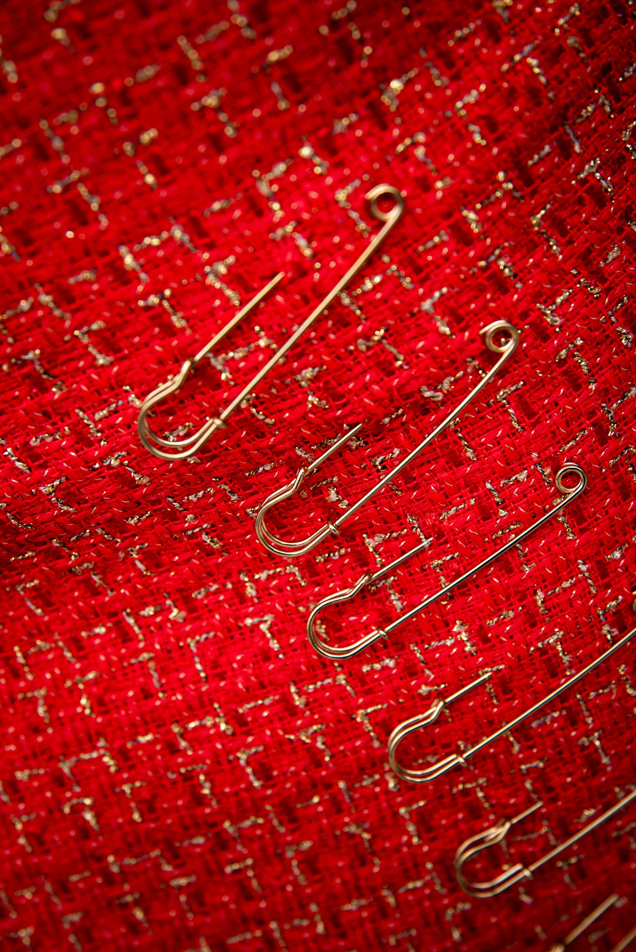 Gonna Monica in tweed rosso