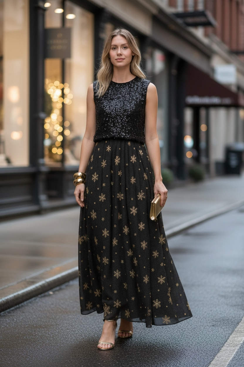 Gonna Malu’ chiffon fiocchi di neve