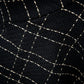 Gonna Valentina Corta Tweed Nero e Oro