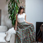 Gonna Franci Cotone Liberty Verde