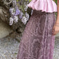 Gonna Valentina Paillettes e Cristalli LUXURY EDITION malva