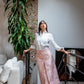 Gonna Alina Broccato Rosa