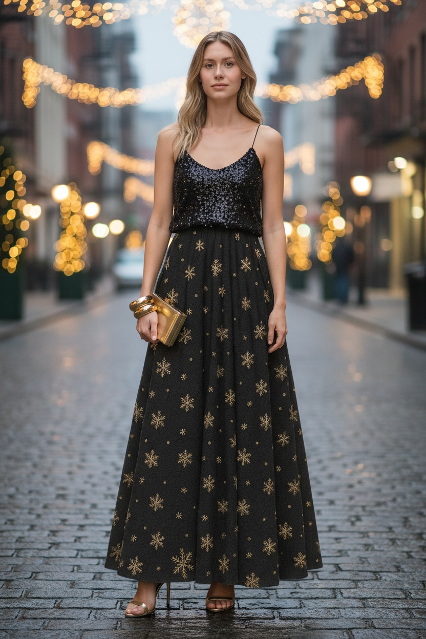 Gonna Malu’ chiffon fiocchi di neve