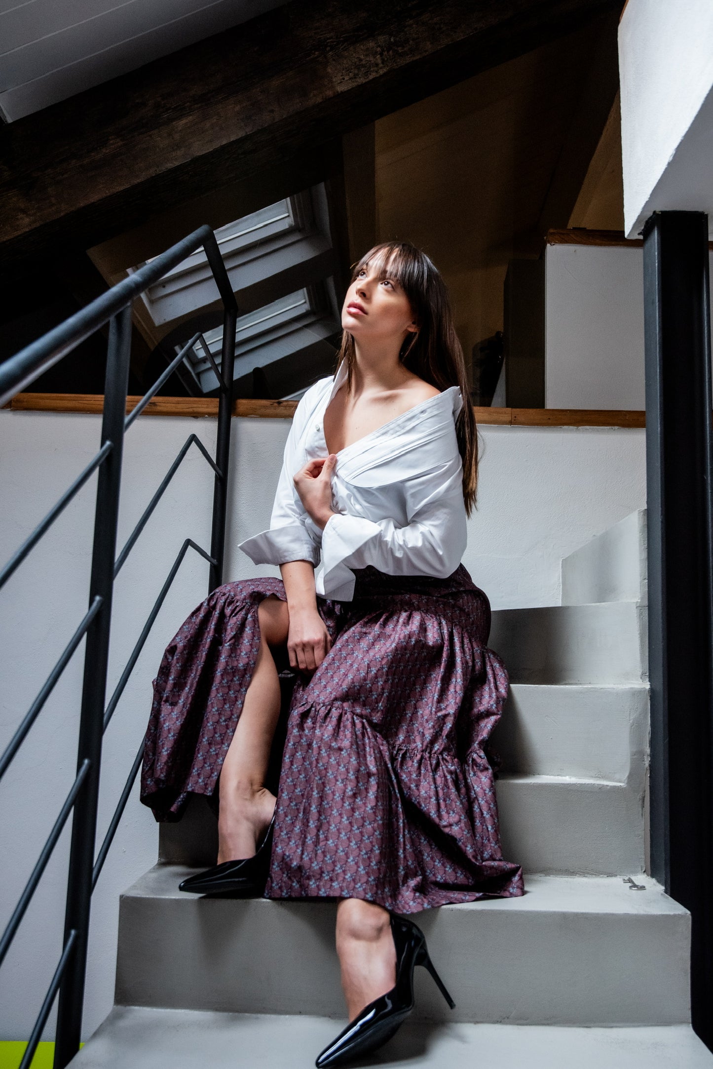 Gonna Franci Cotone Liberty Viola